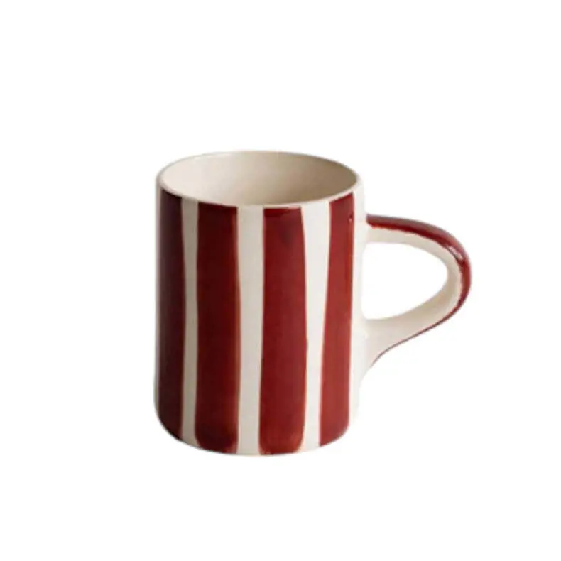 Musango Espresso Cup Candy Stripe Paprika